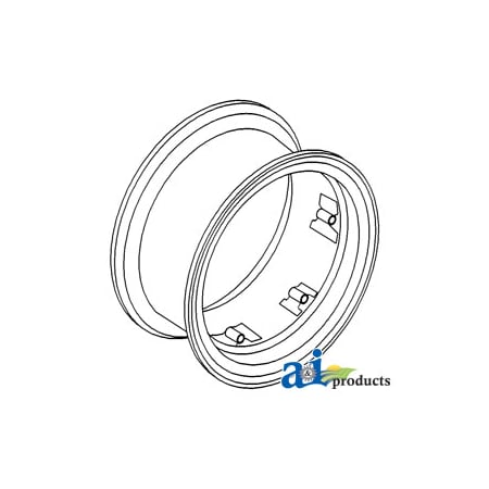 A & I Products Rim, Rear Wheel 13" X 28" 6 Lug 30" x30" x14.25" A-RW13286